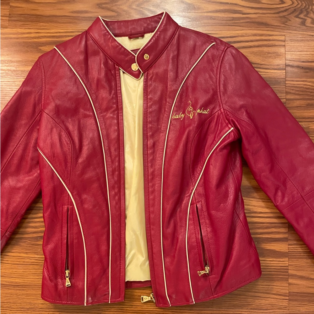 VINTAGE BABY PHAT RED LEATHER JACKET